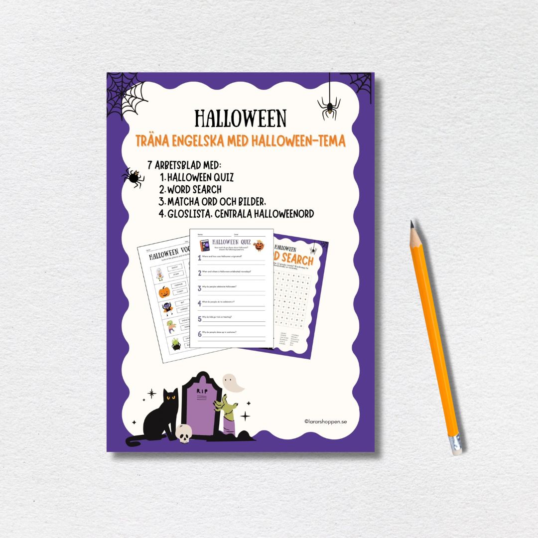 Halloween - Arbetsblad