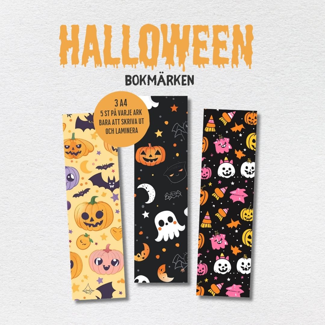 Bokmärken, halloween - Klassrumsmaterial