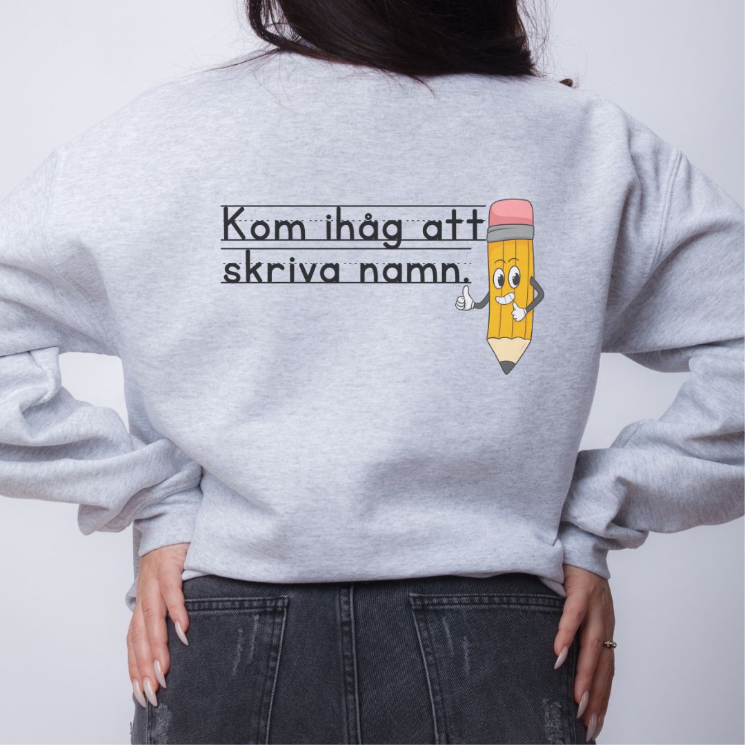Skriv namn ryggtryck - Collegetröja