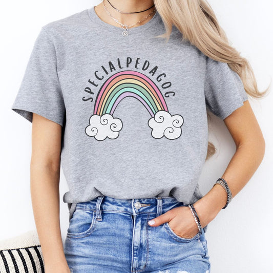 Specialpedagog t-shirt regnbåge