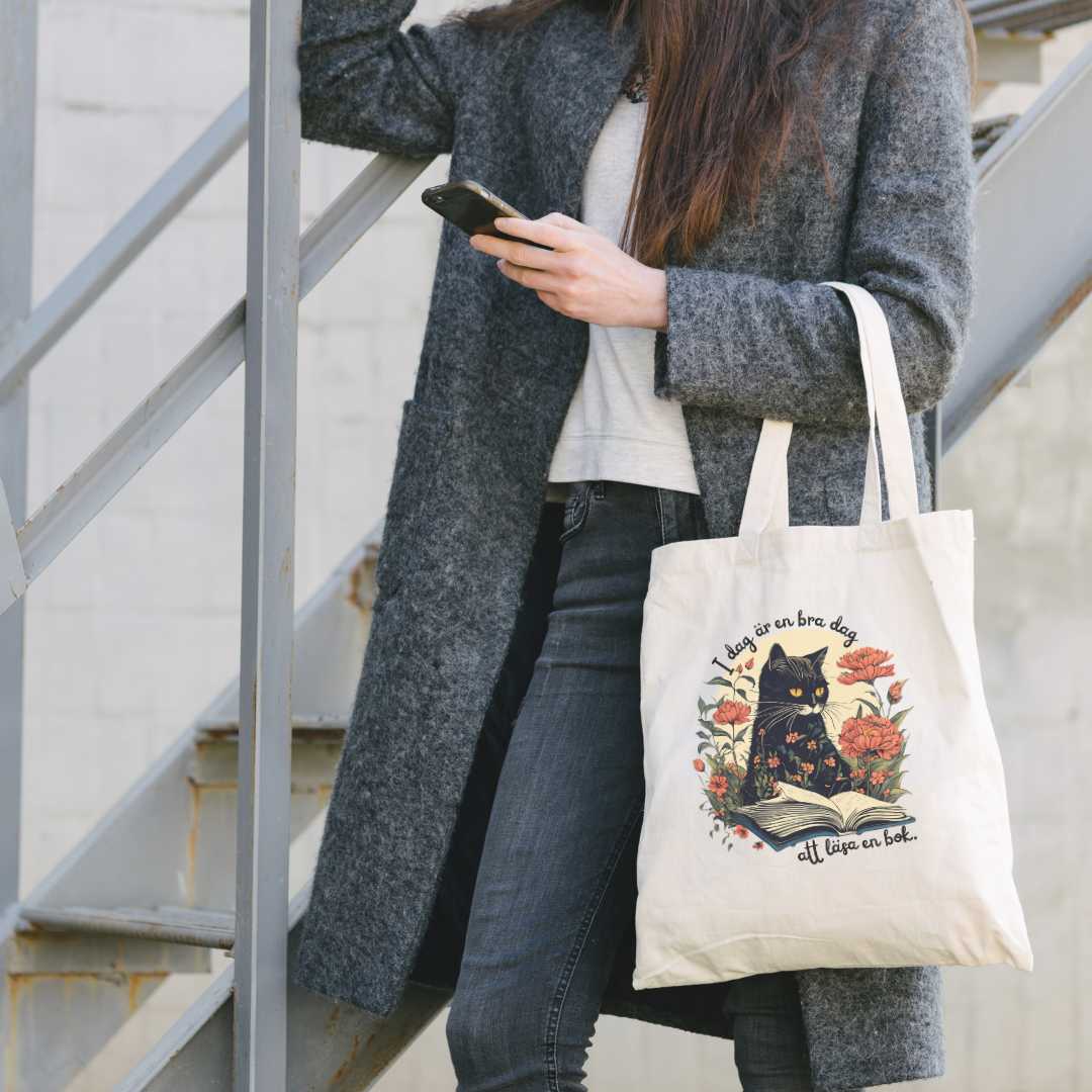 I dag är en bra dag att läsa en bok - Tygpåse
