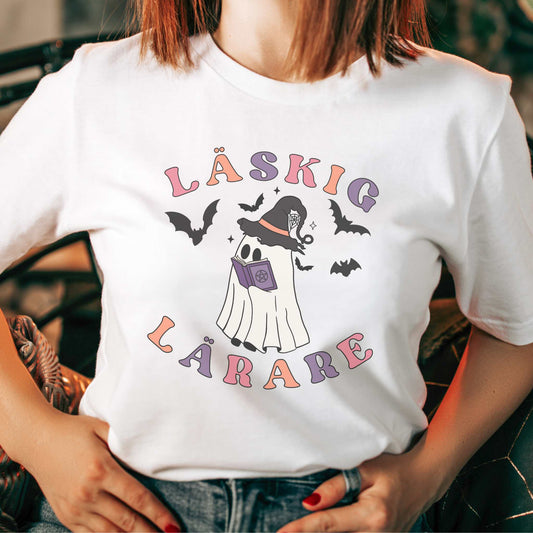 Halloween T-shirt Läskig Lärare